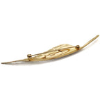 Christian Dior Brooch Metal Gold Feather Motif Plated Accessories — view 3