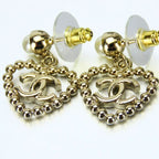 Chanel Coco Mark Metal Silver Heart Rhinestone C25 P — view 4