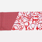 Hermes Maxi Twill Cut MORS ET Tresses Pink Red Silk Scarf — view 6