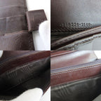 Gucci Bifold Wallet Sima Leather Dark Brown Long Small Accessories — view 7