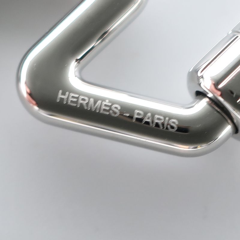 Hermes Key Ring Holder H Logo Silver Accessories Small Items — view 7