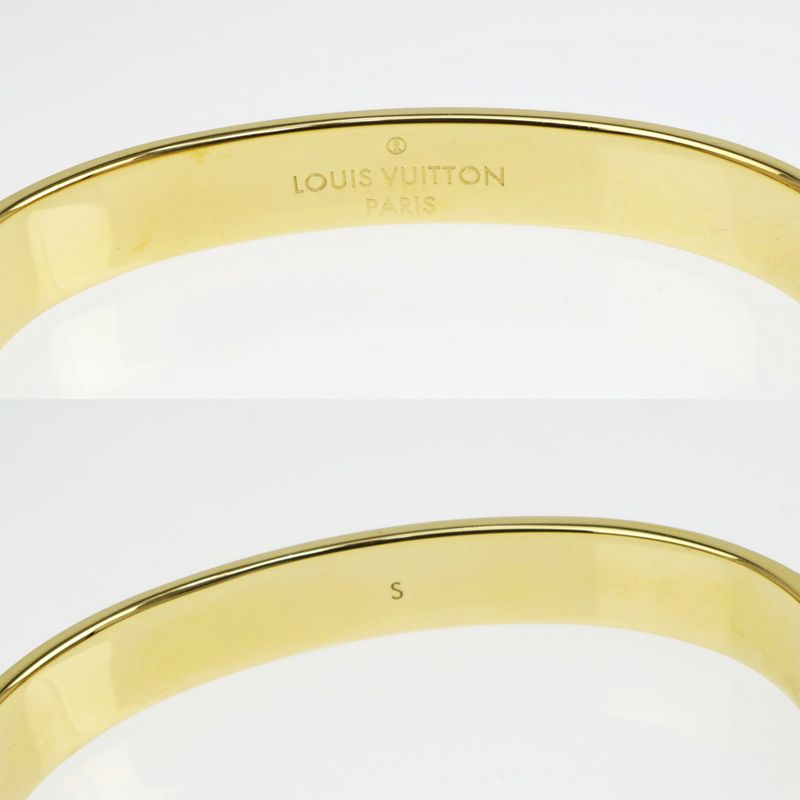 Louis Vuitton Rigid Bracelet Nanogram Strass Gold S Bangle — view 4