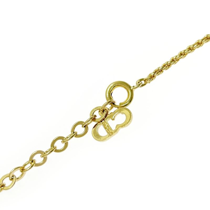 Christian Dior GP CD Logo Necklace Gold — view 7