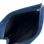 Hermes Clutch Bag Canvas Leather Navy Brown Everyday Use — view 2