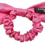 Chanel Aa9064 Logo Silk Ribbon Chou Pink Hair Accessory — view 6