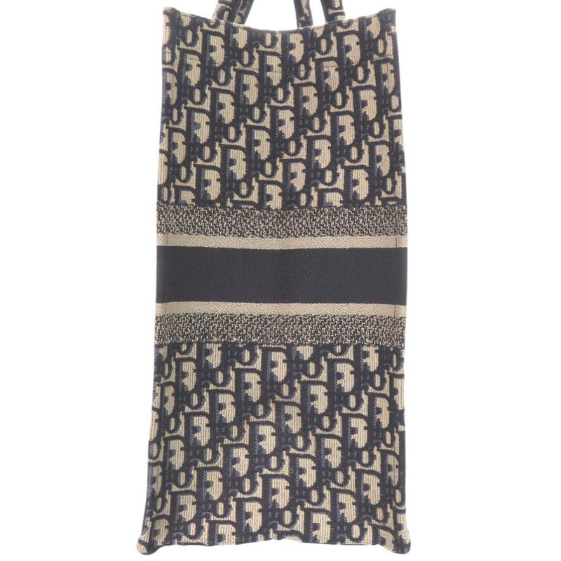 Christian Dior Book Tote Large Oblique M1286 Zritx Canvas Navy Bag 0095 — view 8