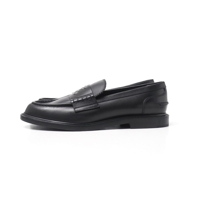 Fendi Loafers Size 40 Double F Zucca Logo Leather Shoes — view 2