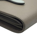 Celine Wallet Fold Compact Mini Logo Leather Gray — view 3