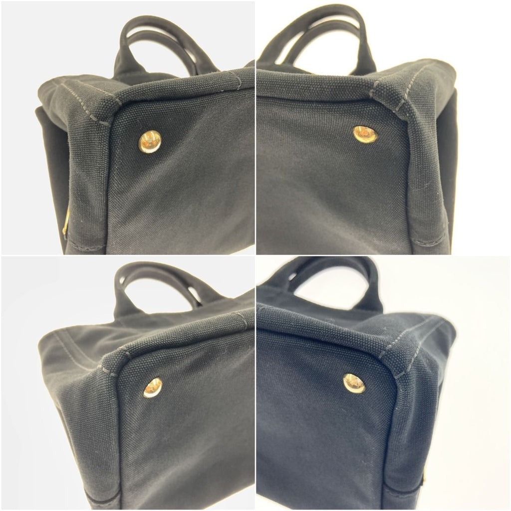 Prada Canapa 2-Way Tote Bag 1 Bg642 Black — view 6