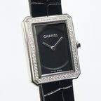 Chanel Boyfriend H6586 Black Diamond Bezel SS Leather Quartz — view 3