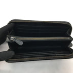 Bottega Veneta Long Wallet Intrecciato Round Zipper Black — view 3