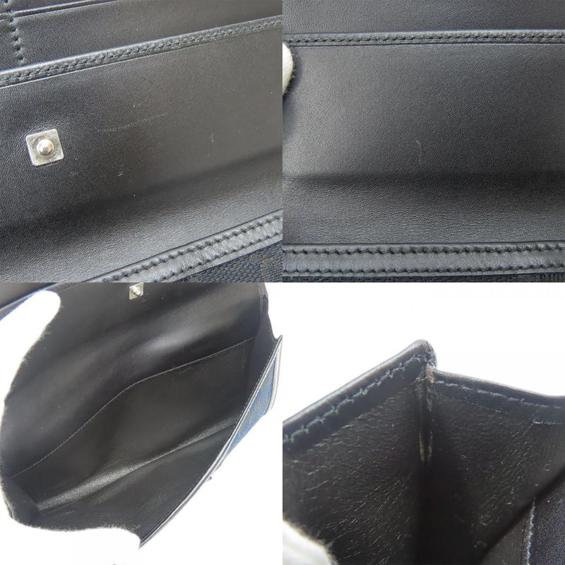 Gucci Long Wallet 035.0416.2180 Webline GG Canvas Black Fold Classic Women Men — view 8