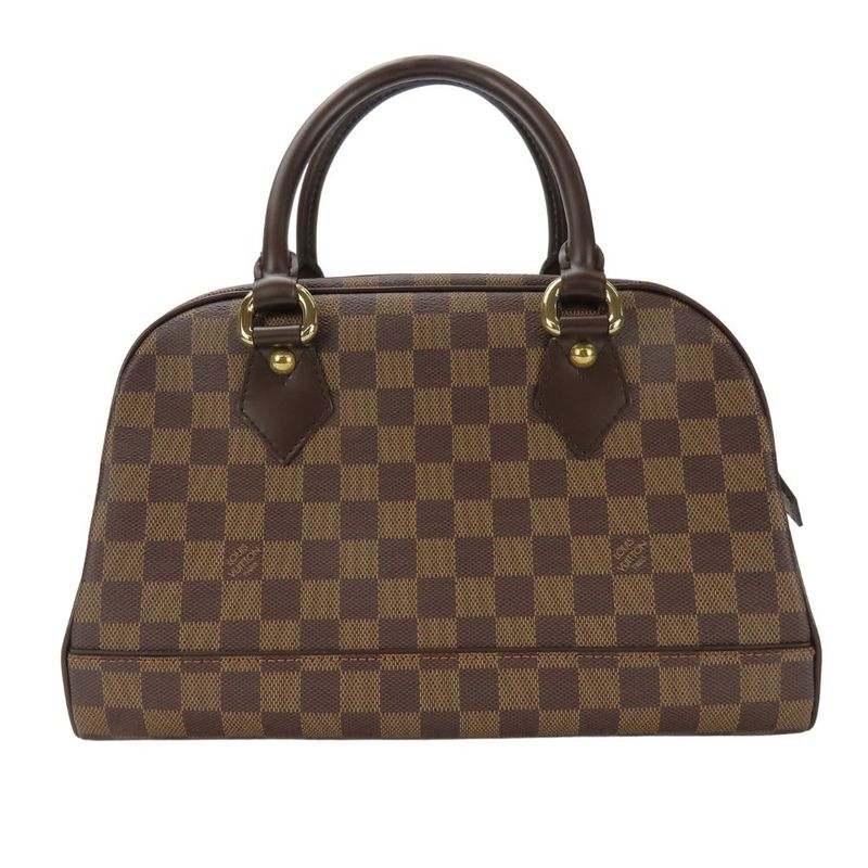 Louis Vuitton Handbag Duomo Damier Leather Ebene Brown Gold Hardware — view 3
