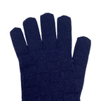 Louis Vuitton Gloves Gon Helsinki Cashmere Damier Perforated Logo — view 4