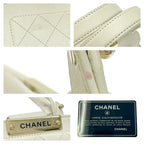 Chanel Quilted Leather Click Label Shoulder Bag White — view 9