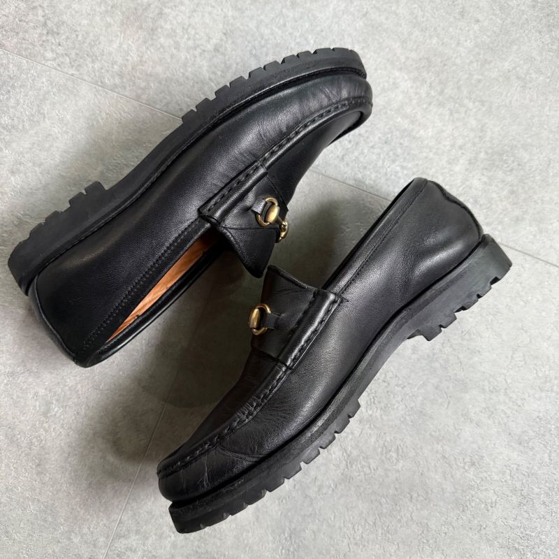 Gucci Horsebit Loafers Leather Black Gold Hardware 35 1 2 — view 5