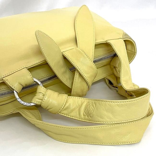 Loewe Handbag Yellow Anagram Leather Suede — view 8