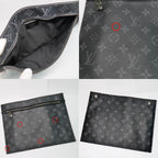 Louis Vuitton Grand Sac Monogram Eclipse Tote Bag Black Gray — view 9