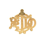 Christian Dior Emblem Metal Gold Brooch 0637 — view 3