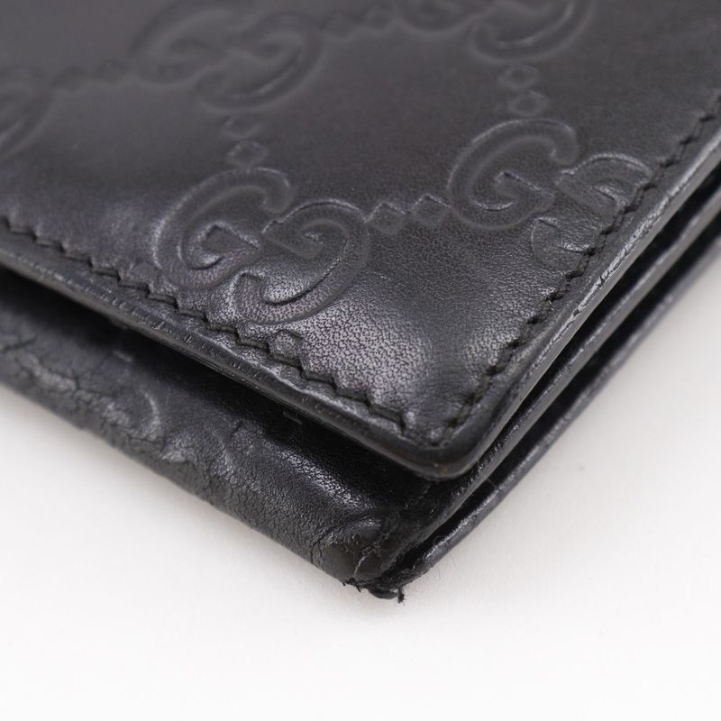 Gucci GG Striped Leather Black Long Wallet — view 5
