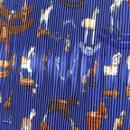 Hermes Carre 90 Blue Rocking Horse Silk Pleated Scarf Multi — view 6