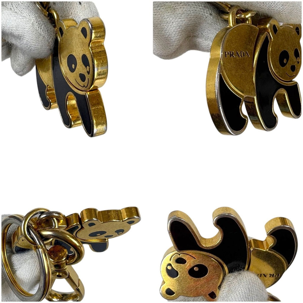 Prada Panda Motif Key Sling Bag Charm Holder — view 4