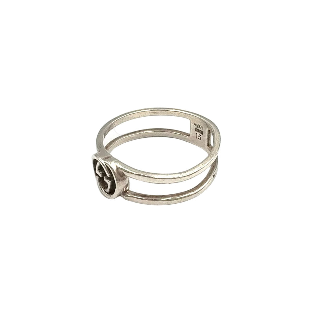Gucci Interlocking Silver Ring — view 2