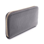 Prada Round Long Wallet Vittello Move TR Black Leather Triangle Logo — view 2
