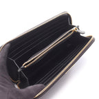 Prada Round Long Wallet Vittello Move TR Black Leather Triangle Logo — view 3