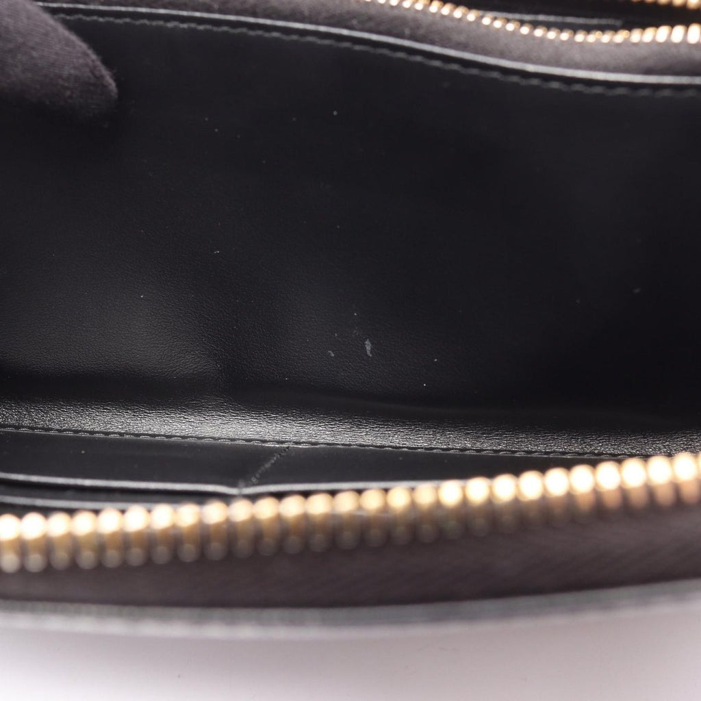 Prada Round Long Wallet Vittello Move TR Black Leather Triangle Logo — view 5