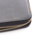 Prada Round Long Wallet Vittello Move TR Black Leather Triangle Logo — view 7