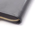 Prada Round Long Wallet Vittello Move TR Black Leather Triangle Logo — view 8