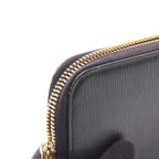 Prada Round Long Wallet Vittello Move TR Black Leather Triangle Logo — view 9