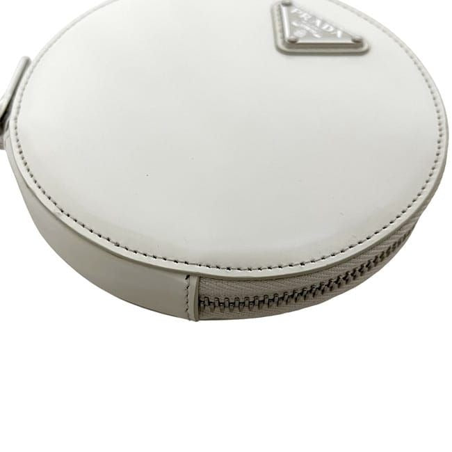 Prada Shoulder Bag White 1 Na003 Round Chain