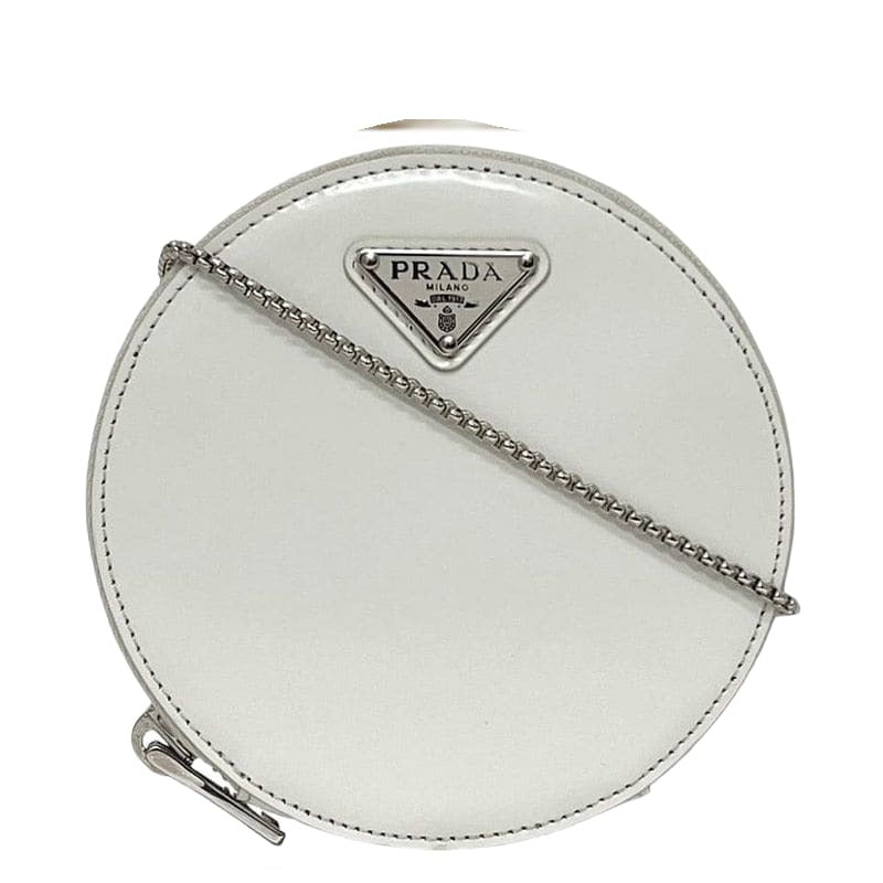Prada Shoulder Bag White 1 Na003 Round Chain