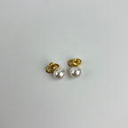 Celine Logo Triomphe Earrings Gold Vintage — view 4