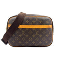 Louis Vuitton Reporter PM Monogram Leather Brown Light Shoulder Bag Gold