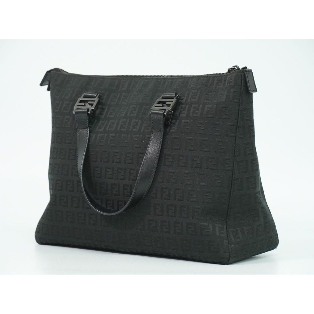 Fendi Zucchino Tote Canvas Black — view 2