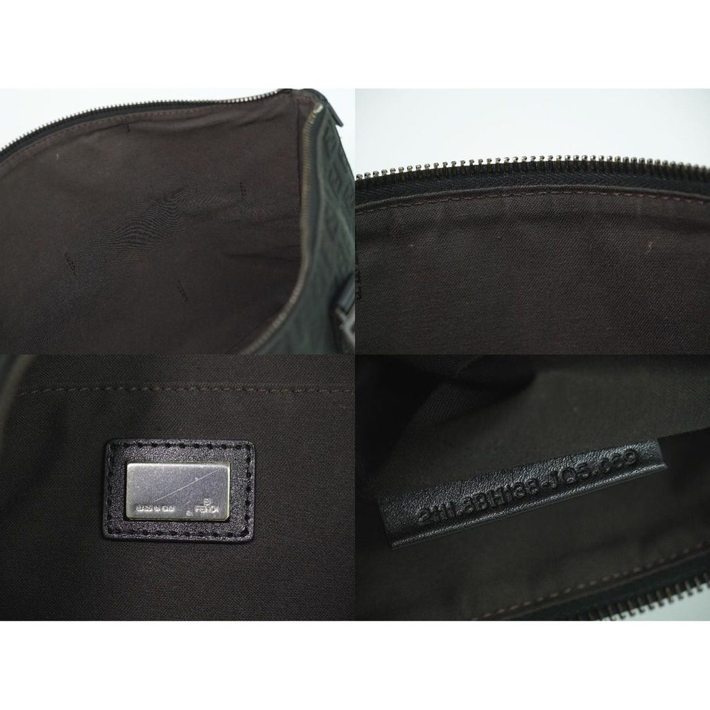 Fendi Zucchino Tote Canvas Black — view 9