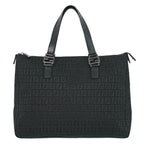 Fendi Zucchino Tote Canvas Black