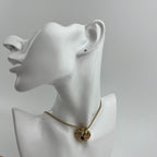 Dior Necklace Pendant Logo Gold Vintage — view 2