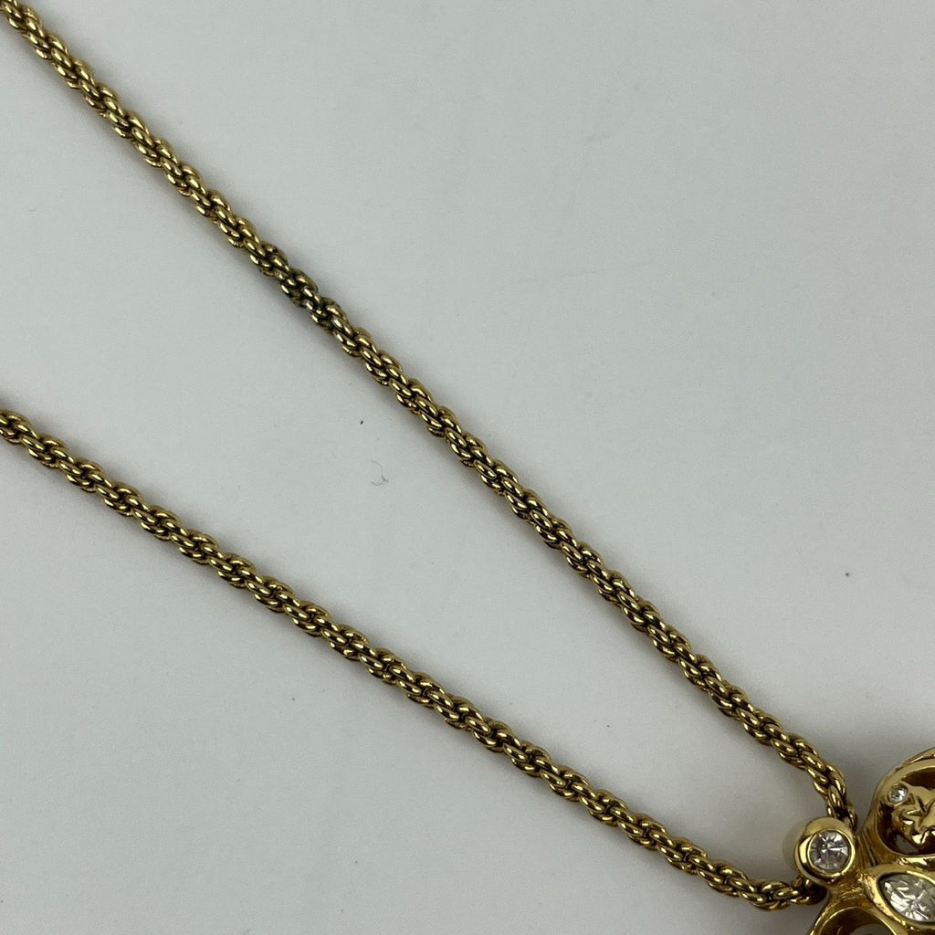 Dior Necklace Pendant Logo Gold Vintage — view 8