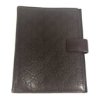 Gucci Note Cover Guccissima Logo GG Leather Brown