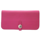Hermes Dogon Long Evercolor Rose Purple Wallet 1774
