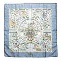 Hermes Carre 90 Peintre du Cheval Horse Painter Scarf Blue Green Silk