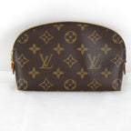 Louis Vuitton Pochette Cosmetic PM Makeup Pouch Monogram Canvas Brown
