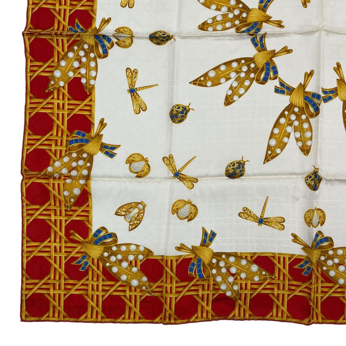Dior Christian Scarf Silk Diana Insect Red — view 5