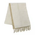 Loewe Scarf Anagram Ivory Beige Wool Cashmere Bicolor