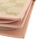 Gucci Bifold Wallet Abbey Beige Pink GG Canvas — view 7
