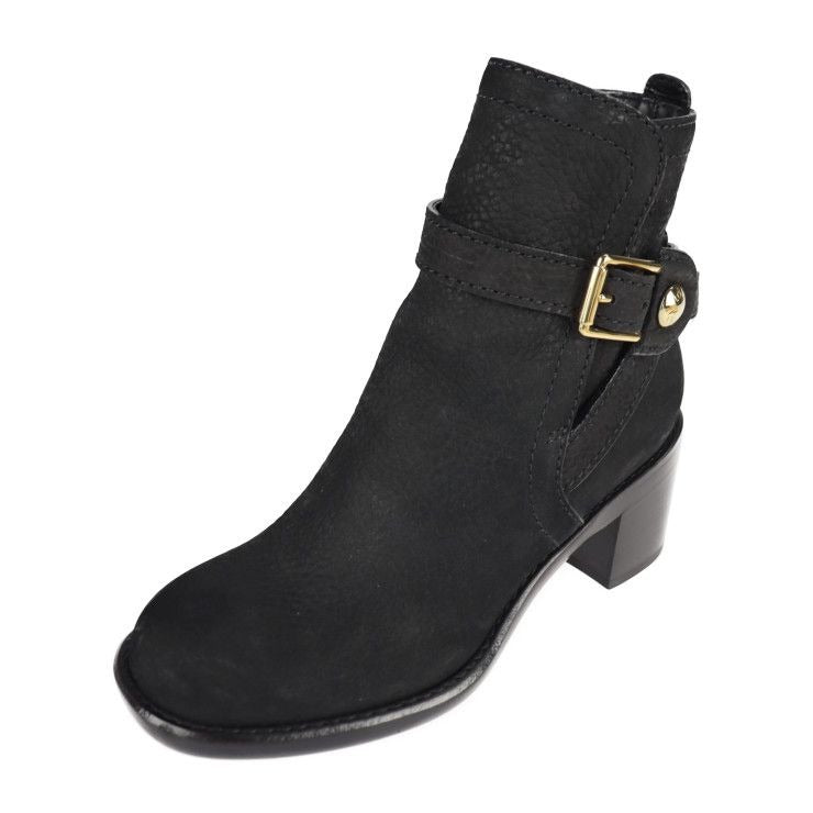 Louis Vuitton Ankle Boots Leather Black Gold Hardware Short Belt